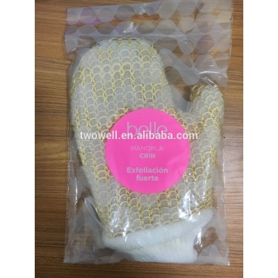 home use 100% natural loofah bath glove