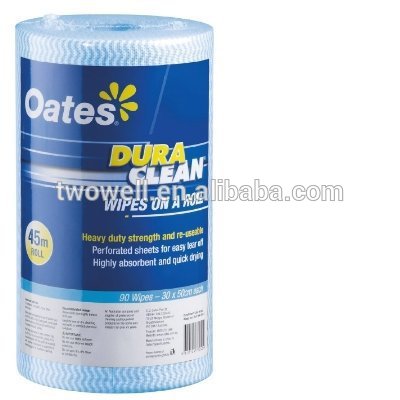 nonwoven wipe roll for kitchen and household cleaning